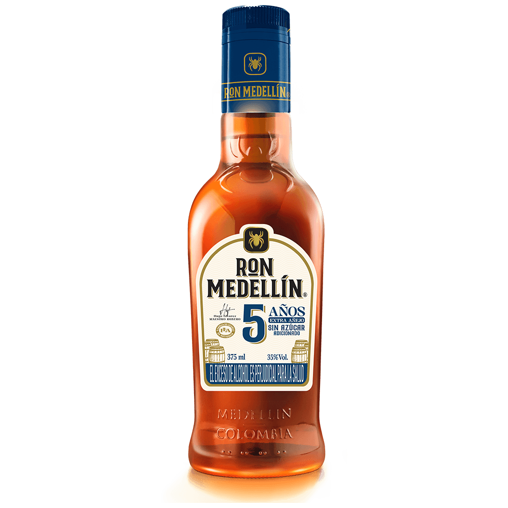 RON MEDELLIN 5 A OS EXTSIN AZUCAR*375ML